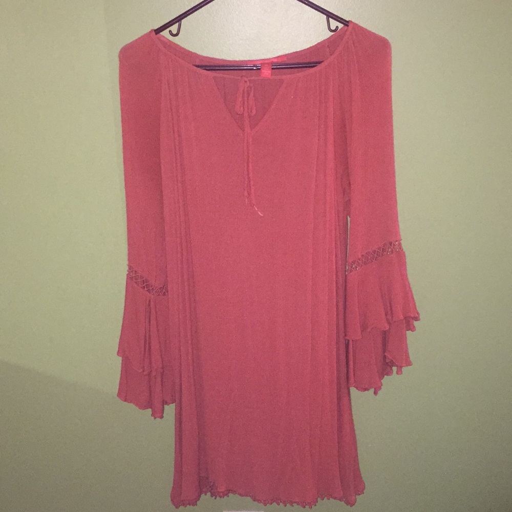 red/orangish dress